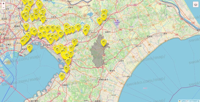 千葉県のチョコザップの店舗地図