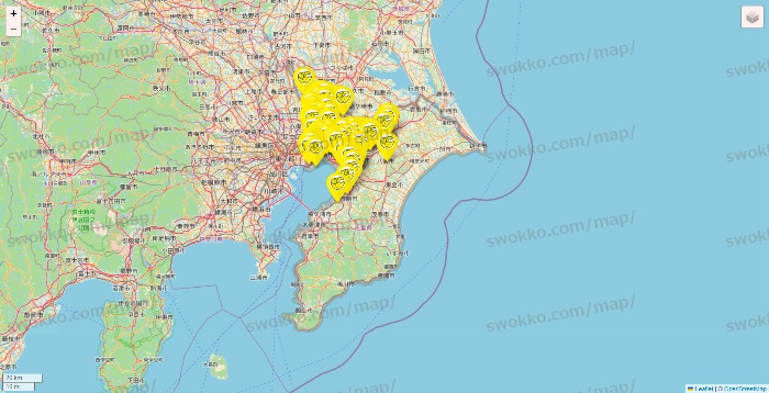 千葉県のチョコザップの店舗地図