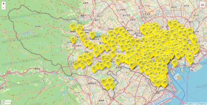 東京都のチョコザップの店舗地図