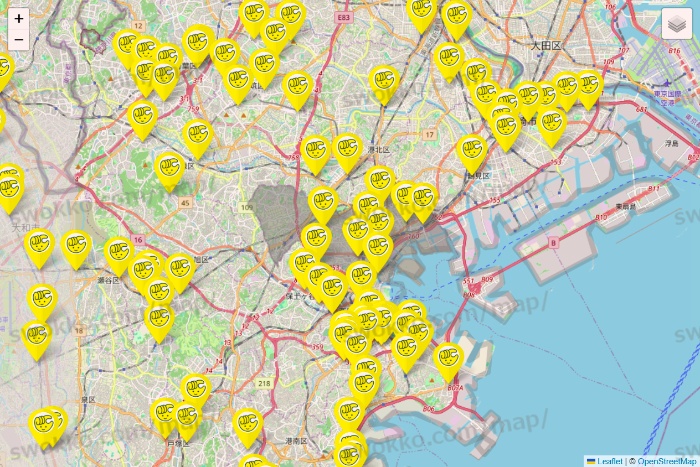 神奈川県のチョコザップの店舗地図