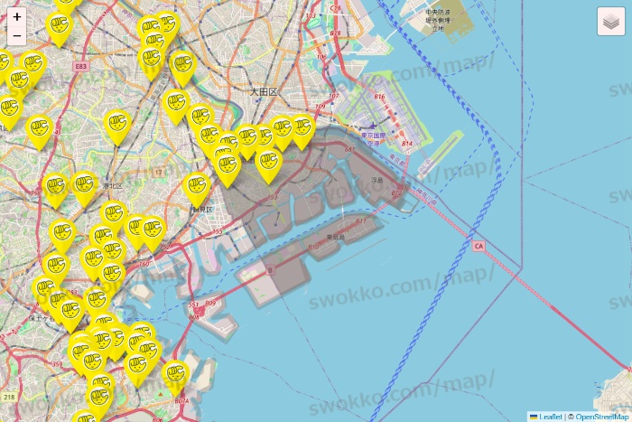 神奈川県のチョコザップの店舗地図