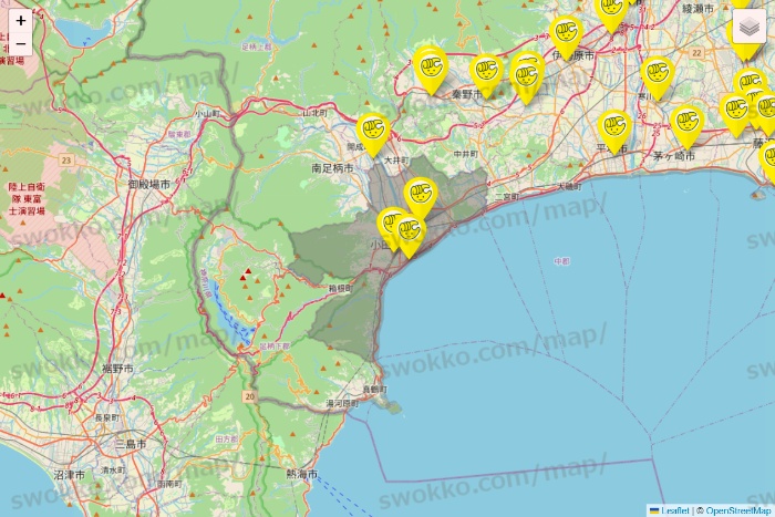 神奈川県のチョコザップの店舗地図