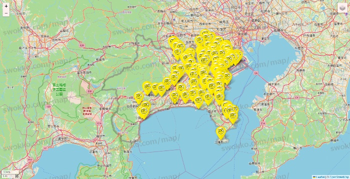 神奈川県のチョコザップの店舗地図