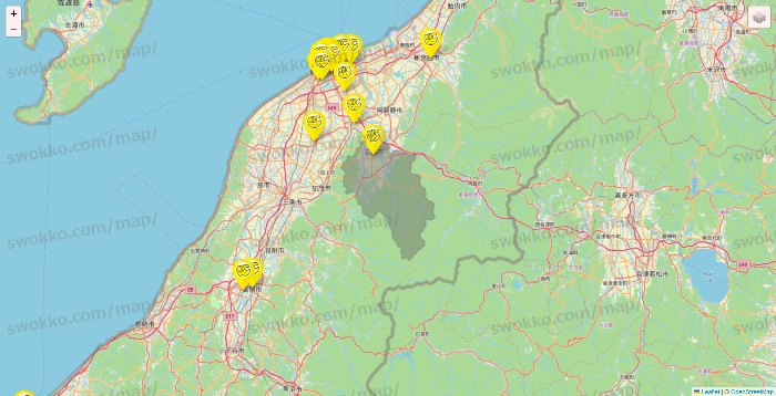 新潟県のチョコザップの店舗地図