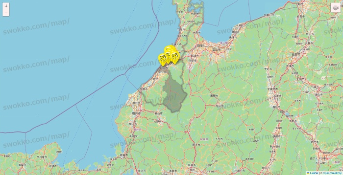 石川県のチョコザップの店舗地図