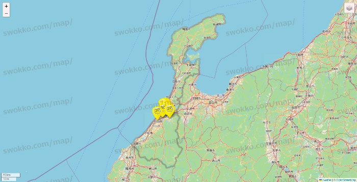 石川県のチョコザップの店舗地図