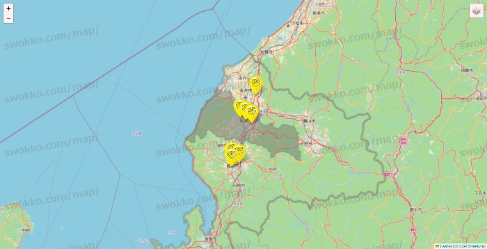 福井県のチョコザップの店舗地図