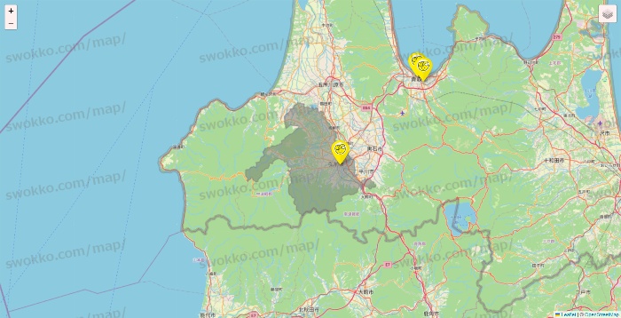 青森県のチョコザップの店舗地図