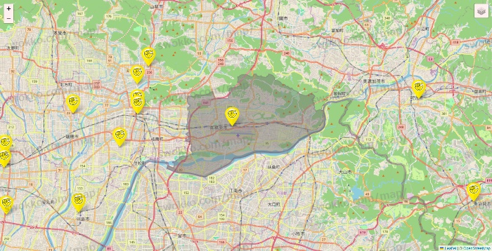 岐阜県のチョコザップの店舗地図