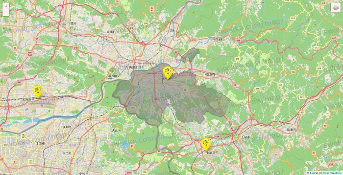 岐阜県のチョコザップの店舗地図