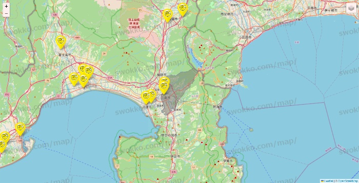 静岡県のチョコザップの店舗地図