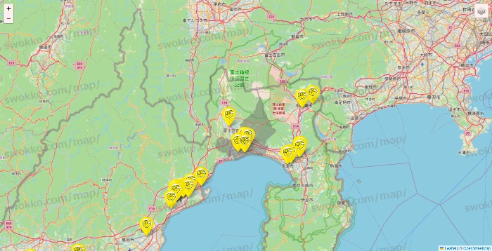 静岡県のチョコザップの店舗地図