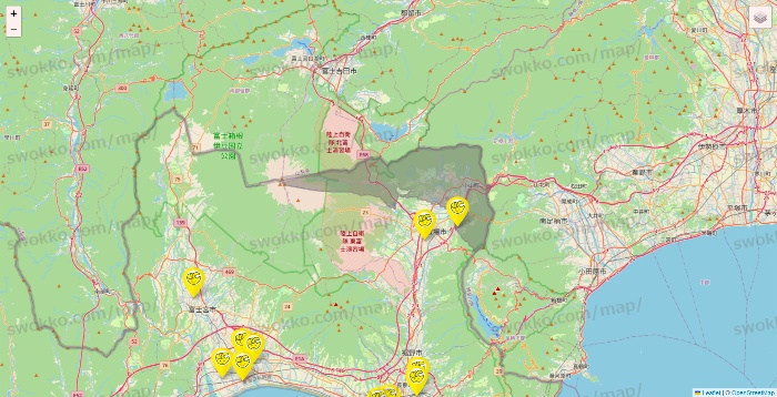 静岡県のチョコザップの店舗地図