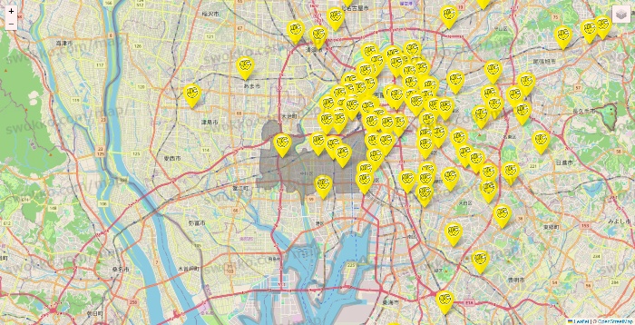 愛知県のチョコザップの店舗地図