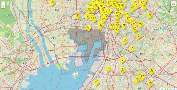 愛知県のチョコザップの店舗地図