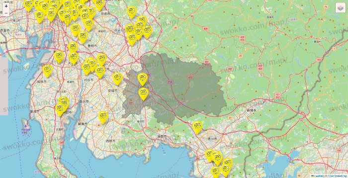 愛知県のチョコザップの店舗地図