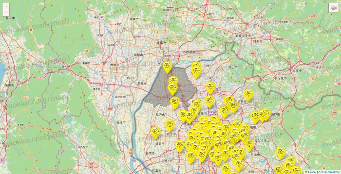 愛知県のチョコザップの店舗地図