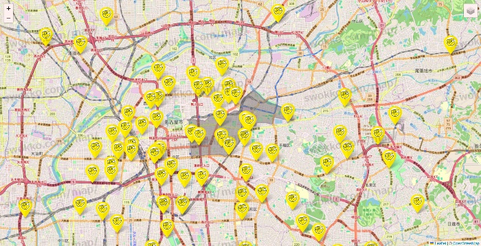 愛知県のチョコザップの店舗地図