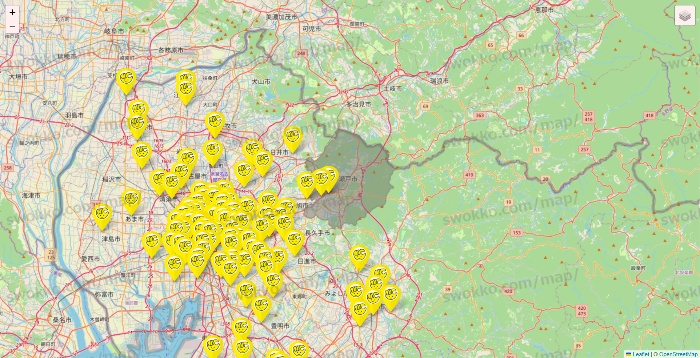 愛知県のチョコザップの店舗地図