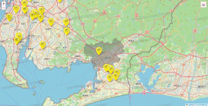 愛知県のチョコザップの店舗地図