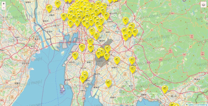 愛知県のチョコザップの店舗地図