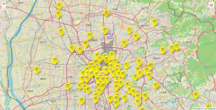 愛知県のチョコザップの店舗地図