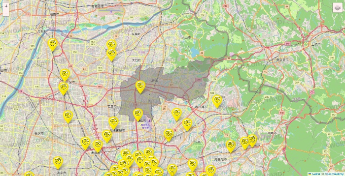 愛知県のチョコザップの店舗地図