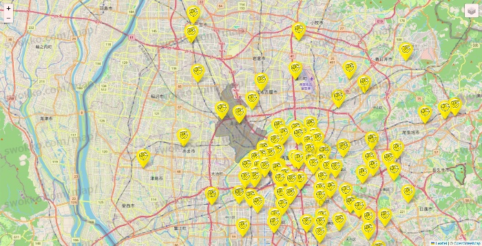 愛知県のチョコザップの店舗地図