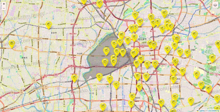 愛知県のチョコザップの店舗地図