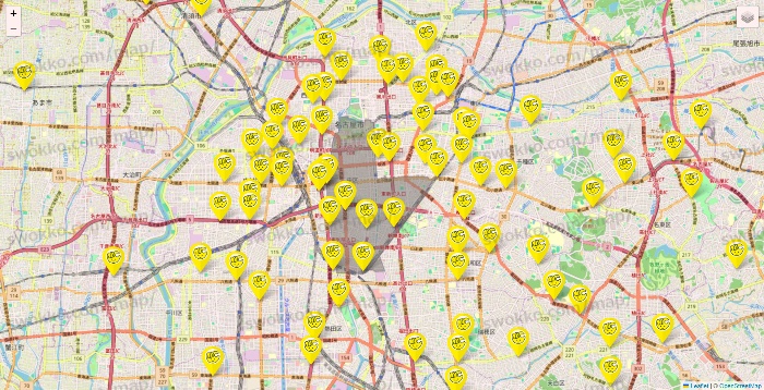 愛知県のチョコザップの店舗地図