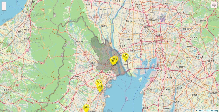 三重県のチョコザップの店舗地図
