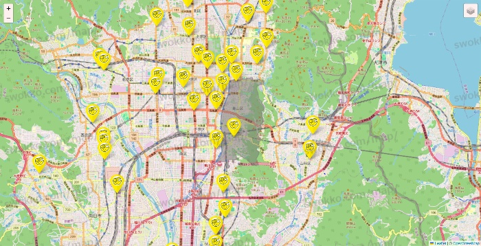 京都府のチョコザップの店舗地図