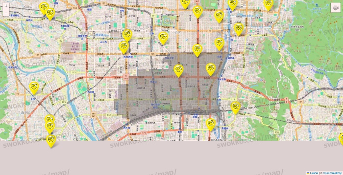 京都府のチョコザップの店舗地図