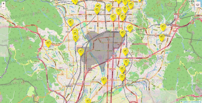 京都府のチョコザップの店舗地図
