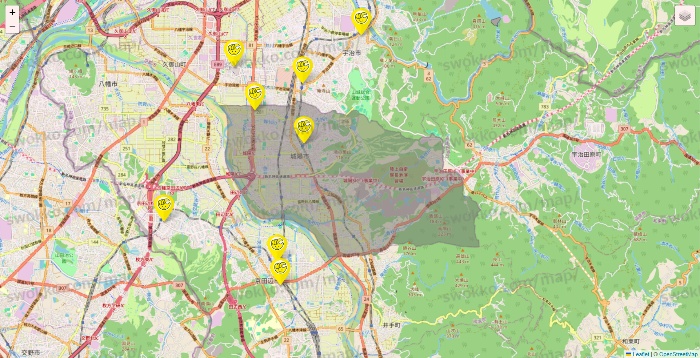 京都府のチョコザップの店舗地図