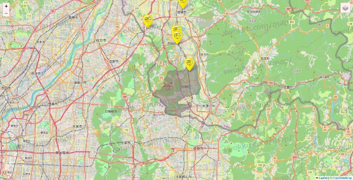 京都府のチョコザップの店舗地図