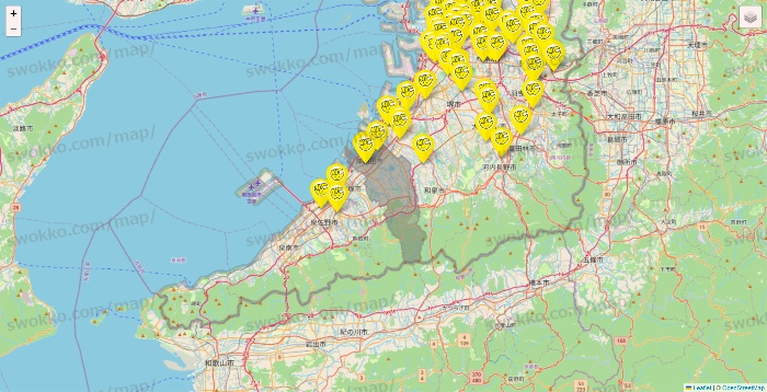 大阪府のチョコザップの店舗地図