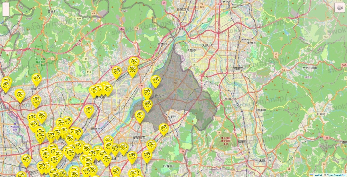 大阪府のチョコザップの店舗地図