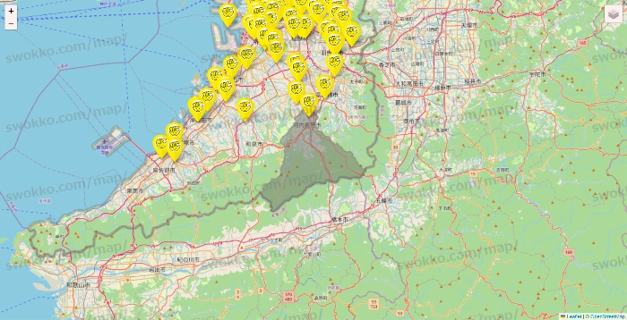 大阪府のチョコザップの店舗地図