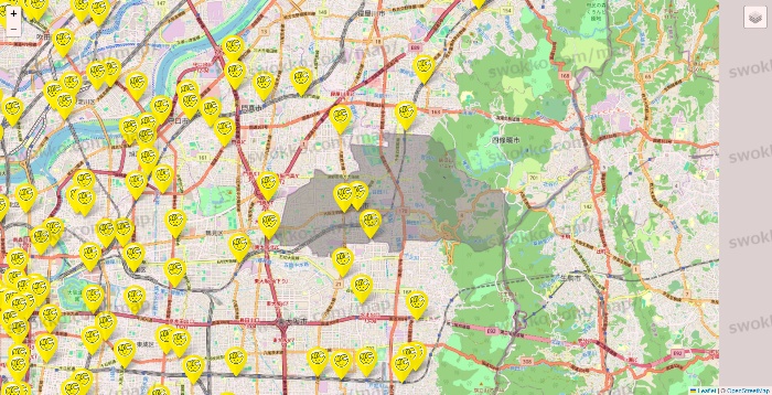 大阪府のチョコザップの店舗地図