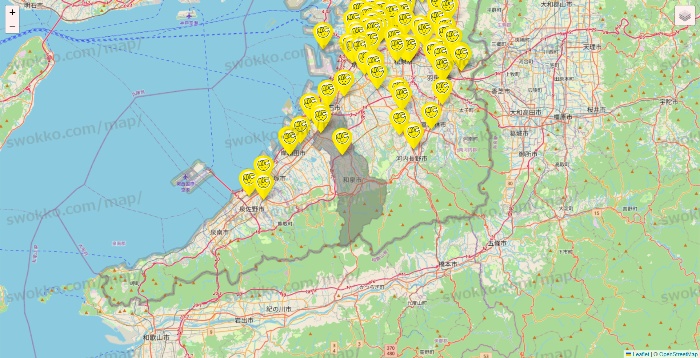 大阪府のチョコザップの店舗地図