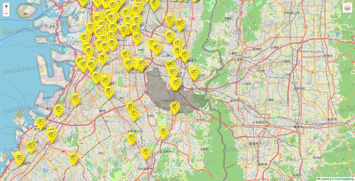 大阪府のチョコザップの店舗地図