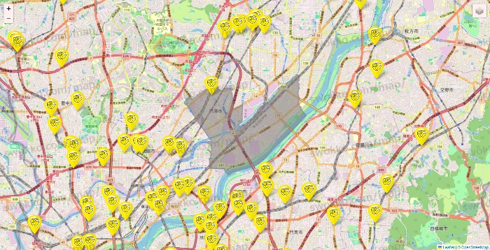 大阪府のチョコザップの店舗地図