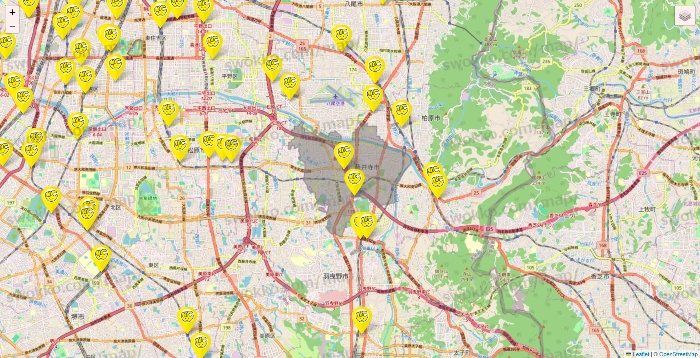 大阪府のチョコザップの店舗地図