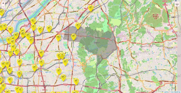 大阪府のチョコザップの店舗地図