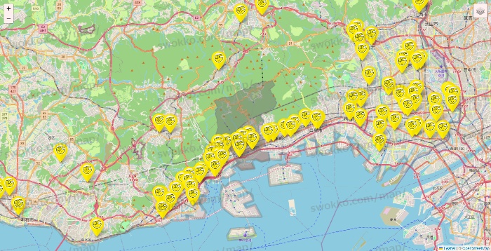 兵庫県のチョコザップの店舗地図