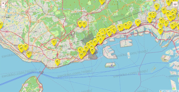 兵庫県のチョコザップの店舗地図