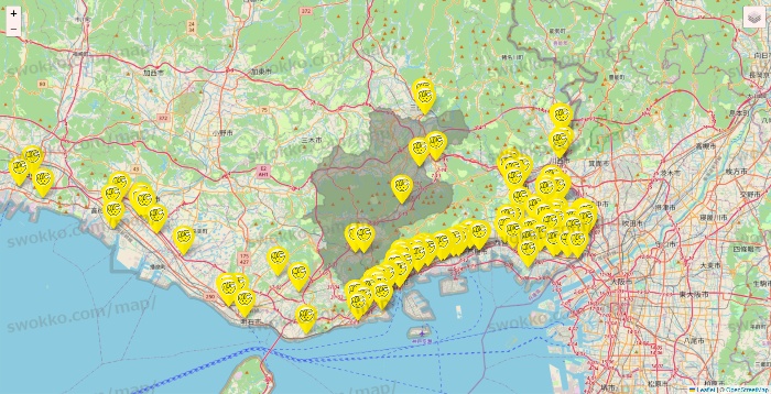 兵庫県のチョコザップの店舗地図