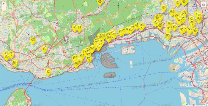 兵庫県のチョコザップの店舗地図