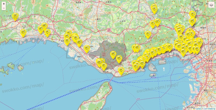 兵庫県のチョコザップの店舗地図